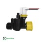 ELETTROVALVOLA IN LINEA - regolatore di flusso - Solenoide 24V - Ingresso 1" Maschio - Uscita 1” Femmina con bocchettone radiale